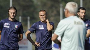 L'Italia campione del Mondo del 2006 in allenamento - Foto Lapresse - Ilpallonegonfiato