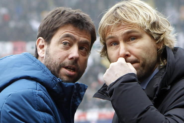 Andrea Agnelli e Pavel Nedved - Foto Lapresse - Ilpallonegonfiato