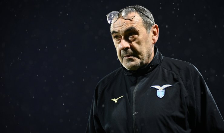 Maurizio Sarri ai tempi in cui era allenatore della Lazio.